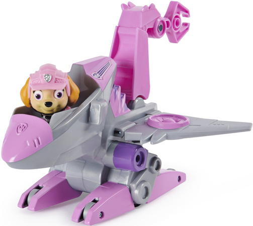 Paw Patrol Dino Rescue Skye Figur + Jet-Fahrzeug + Dinosaurier