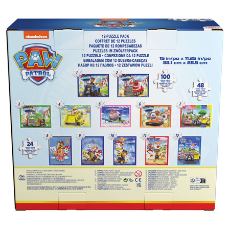 Paw Patrol 12in1 Puzzle Set mit 12 Puzzles