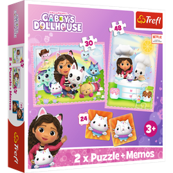 Trefl 2in1 Gabi's Katzenhaus Puzzle + Memory 3+ Jahre