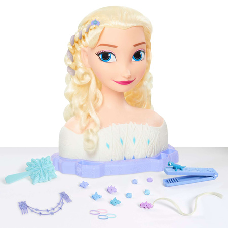 Deluxe Princess Disney großen Kopf Styling und Kämmen Puppe Elsa Die Eiskönigin +Zubehör