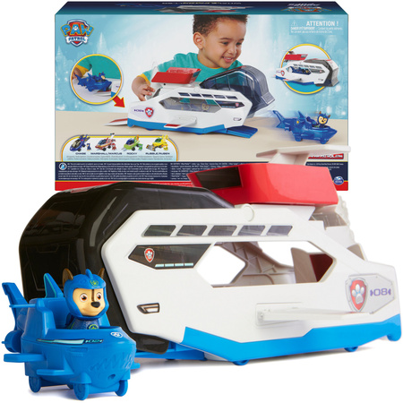 Paw Patrol Aqua Pups Wal-Wasser-Patrouillenboot + Chase-Figur, Fahrzeug