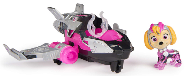 Paw Patrol The Mighty Kinofilm Big Kinofilm Skye Figurenset rosa Jet Fahrzeug Sound Licht