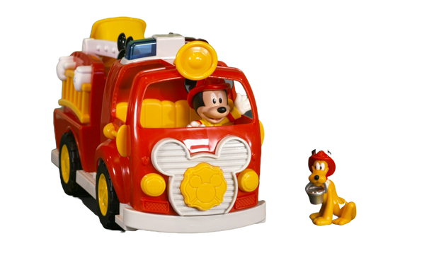 Micky Maus Großes Feuerwehrauto Interaktive Fahrzeugfigur Pluto Mickey Disney Licht und Ton