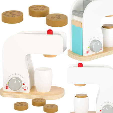 Kleine hölzerne Kaffeemaschine mit Fuß