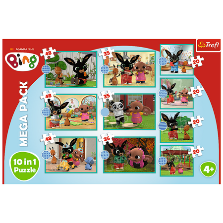 Puzzle Set 10in1 Was Bing Bunny macht? 329 Elemente