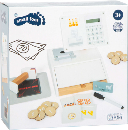 Hölzerne fiskalische Registrierkasse mit Taschenrechner Small Foot