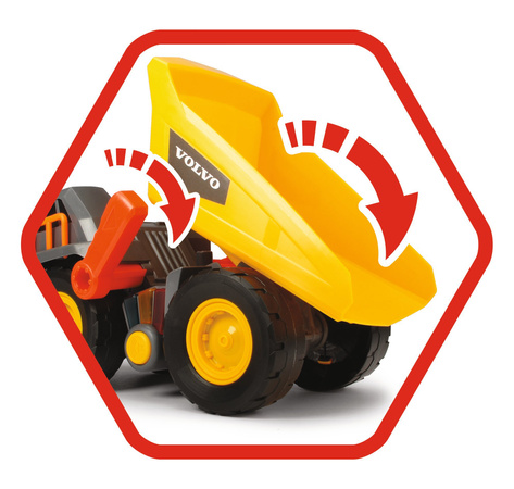 Dickie 372-5004 Volvo Construction Kipper mit Licht und Ton