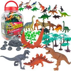 Savage Satz von Dinosaurier-Figuren in einem Behälter 55 Stück