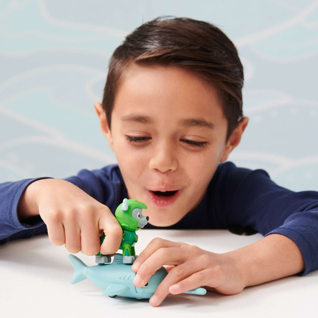 Spin Master Paw Patrol Aqua Pups Hammerfisch-Fahrzeugset mit Rubble-Figur