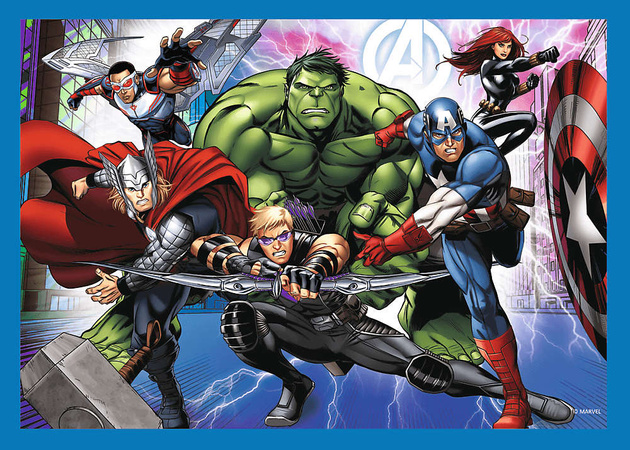 Trefl Puzzle 4in1 Marvel Brave Avengers