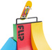 Tech Deck Griffbrett-Set Rampa Competition Wall 2.0+ buntes Sammelskateboard
