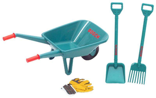 Klein 2752 Bosch Garten-Set mit Schubkarre