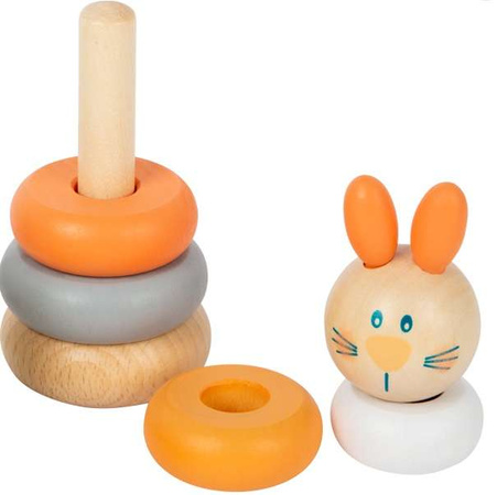 Holzturm Kaninchen Pyramide der Kreise Puzzle Montessori Small Foot