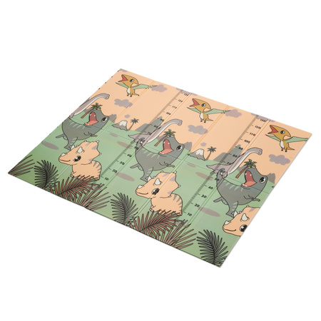 HUMBI Spielmatte Baby, Krabbelmatte, XPE Schaumstoff, Doppelseitig, Flatbar, Wasserdicht, Extra Größe, Teppich Babymatte, Rutschfest, 200x180 Dinosaurier Tiere Buchstaben Messen