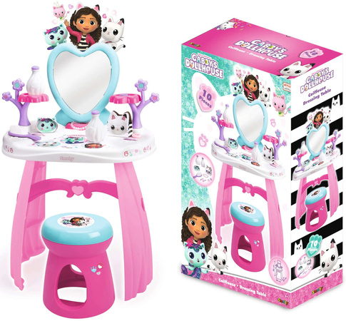 Gabi Cat House Large Toilette mit Spiegel und Hocker + 10 Zubehör Schönheitssalon