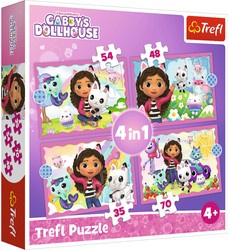 Gabi's Katzenhaus Puzzle Trefl 4 Puzzles