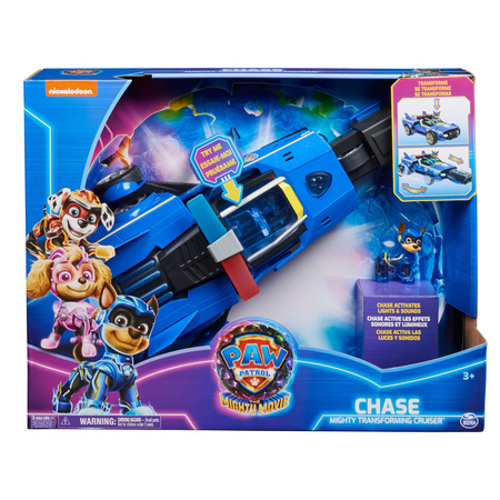 Paw Patrol The Mighty Kinofilm Big Figure Chase Blaues Fahrzeug Polizeiauto Interaktives Cars Deluxe Licht Sound