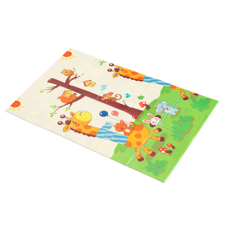 HUMBI Spielmatte Baby, Krabbelmatte, XPE Schaumstoff, Doppelseitig, Flatbar, Wasserdicht, Extra Größe, Teppich Babymatte, Rutschfest, 120x180 Giraffe Tiere