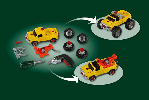 Theo Klein Bosch Car Tuning Set Ixolino II Akkuschrauber Auto Kinder Spielzeug