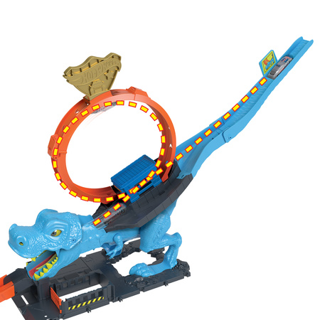 Hot Wheels Stadt-Set Loop T-Rexa + Fahrzeug