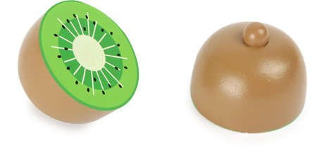 Kleiner Fuß Hölzerne Kiwi-Hälften 9 Stück