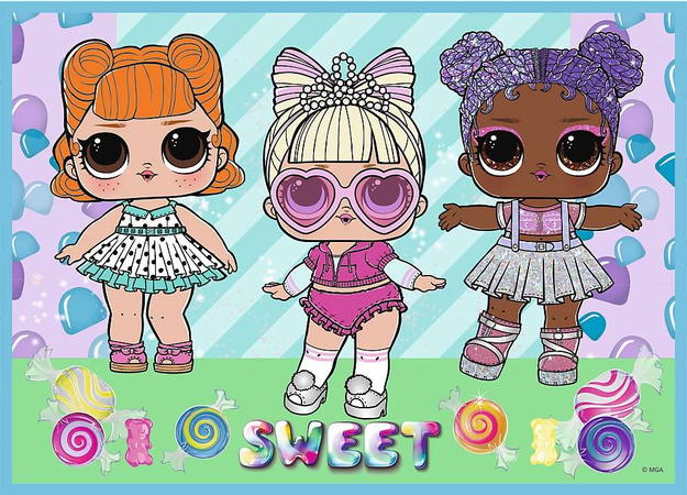 Puzzle 4in1 Treffen Sie die L-Puppen.O.L. Überraschung! 207 Elemente