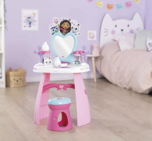 Gabi Cat House Large Toilette mit Spiegel und Hocker + 10 Zubehör Schönheitssalon