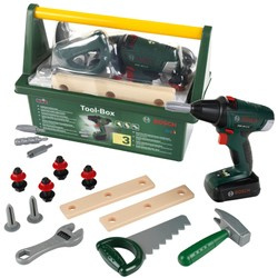 Werkzeugkasten mit Bohrmaschine/Schrauber Bosch II Licht klingt Klein 8520