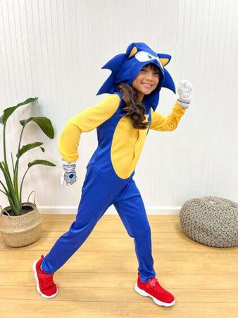 Sonic der Igel Kinder Karnevalskostüm 10-12 Jahre alt