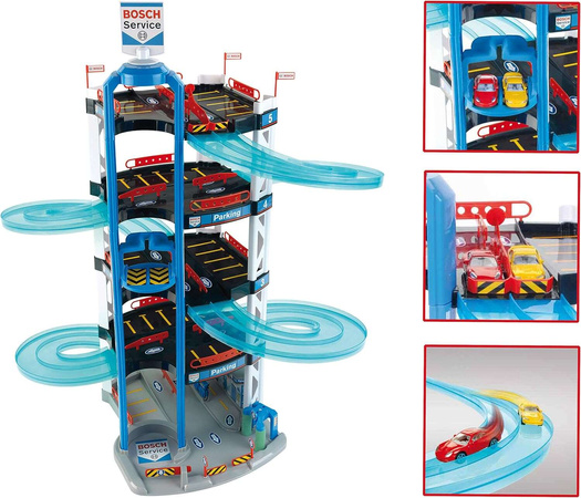 XXL Bosch Service 5-stöckiges Parkhaus 85 cm Klein + 2 Autos