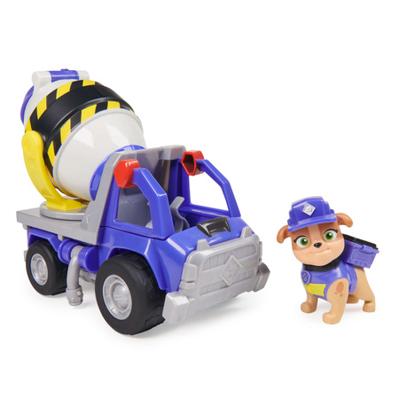Paw Patrol Gemischter Betonmischer Fahrzeug Rubble und seine Crew + Figur
