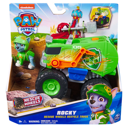 Paw Patrol Rescue Wheels Müllwagen + Rocky-Figur