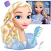 Disney Prinzessin Kopf Kämmen und Styling Puppe Elsa Die Eiskönigin +Zubehör 