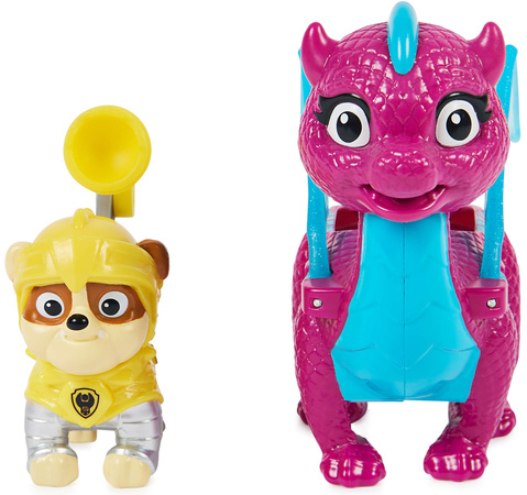 Paw Patrol Rescue Knights Ritter-Figur Rubble und Blizzie-Drache