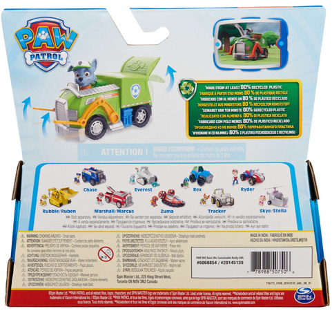 Paw Patrol 2-in-1 Rocky's Müllwagen mit Öko-Figur