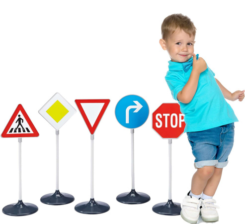 Verkehrszeichen groß 5-teiliges Lernset für Kinder Klein 2980