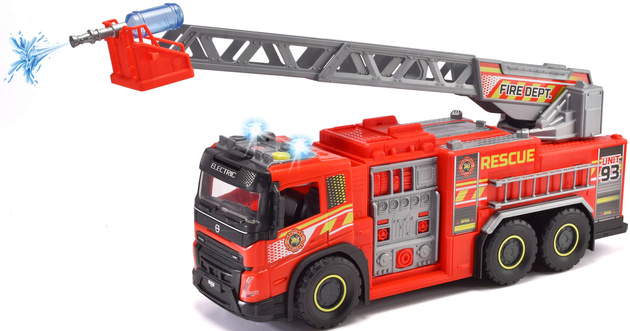 Dickie Volvo Big Red Fire Engine Riesenrettungswagen 51cm Licht Sound