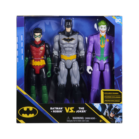Großes 3-in-1 DC Comics Set Großfiguren Batman, Robin, Joker 30 cm