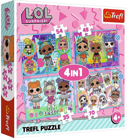 Puzzle 4in1 Treffen Sie die L-Puppen.O.L. Überraschung! 207 Elemente