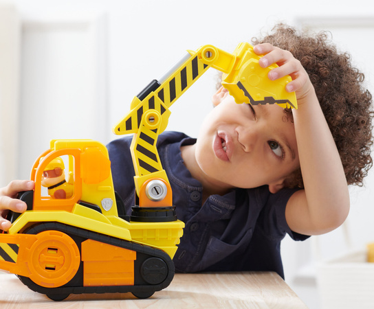 Paw Patrol Rubble und seine Crew Bulldozer mit beweglichen Teilen Fahrzeug mit Licht und Sound