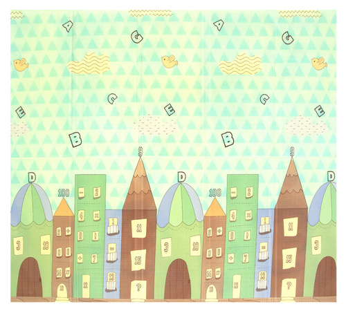 HUMBI Kinder Baby Spielmatte Krabbelmatte XPE Schaumstoff Doppelseitig Bildung