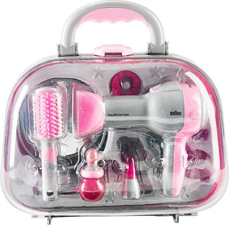 Braun Friseurkoffer für Kinder Klein