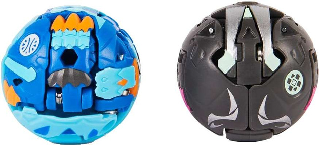 Bakugan Box Zinn Baku-Tin + 2 Figuren und Sectanoid Karten