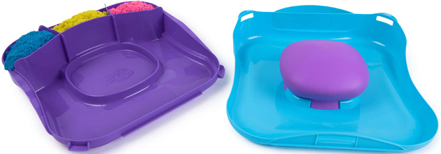 Kinetic Sand Kunststoff Kinetic Sand Set Squish Motion Koffer 3 Sande + Zubehör