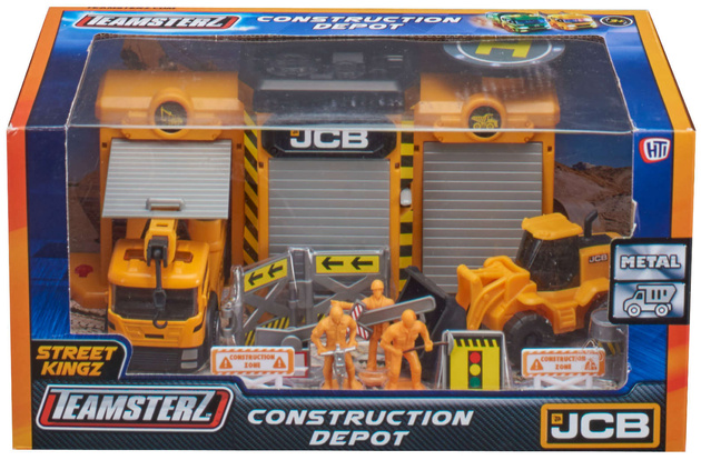 Teamsterz JCB Construction Set mit Fahrzeugen und Figuren