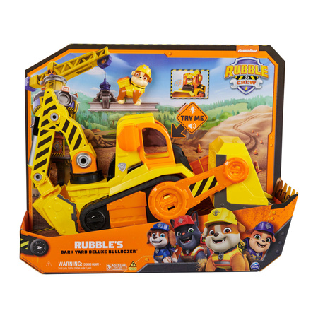 Paw Patrol Rubble und seine Crew Bulldozer mit beweglichen Teilen Fahrzeug mit Licht und Sound