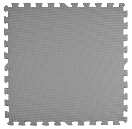 Humbi Schaumstoffbodenmatte 120x120 Großes wasserdichtes sicheres Schaumstoffpuzzle 4 Stück graphit, weiß