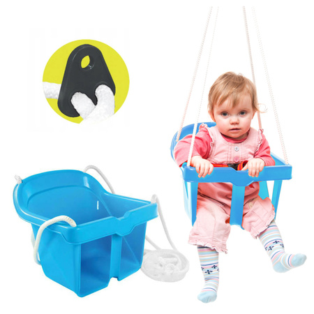 Mochtoys Kleines grünes Baby sicher Eimer Schaukel 24m+