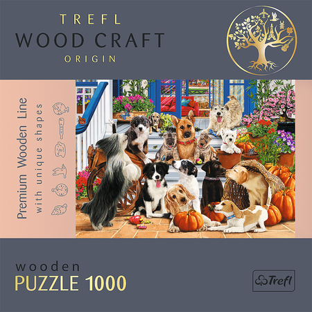 Trefl Holzpuzzle Hund Freundschaft 1000 Elemente