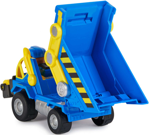 Paw Patrol Rubble und seine Crew Rubble&Crew Wheeler Baufahrzeug Blauer Kipplaster mit Figur 6cm